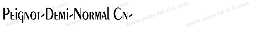 Peignot-Demi-Normal Cn字体转换